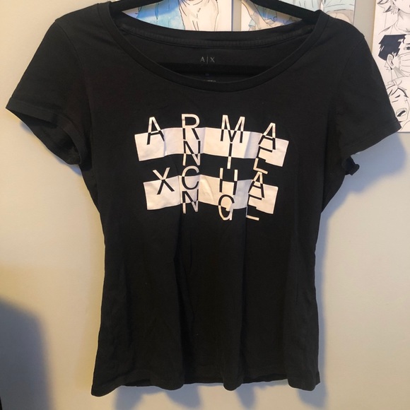 Armani Exchange Black Graphic Tee - Picture 2 of 3